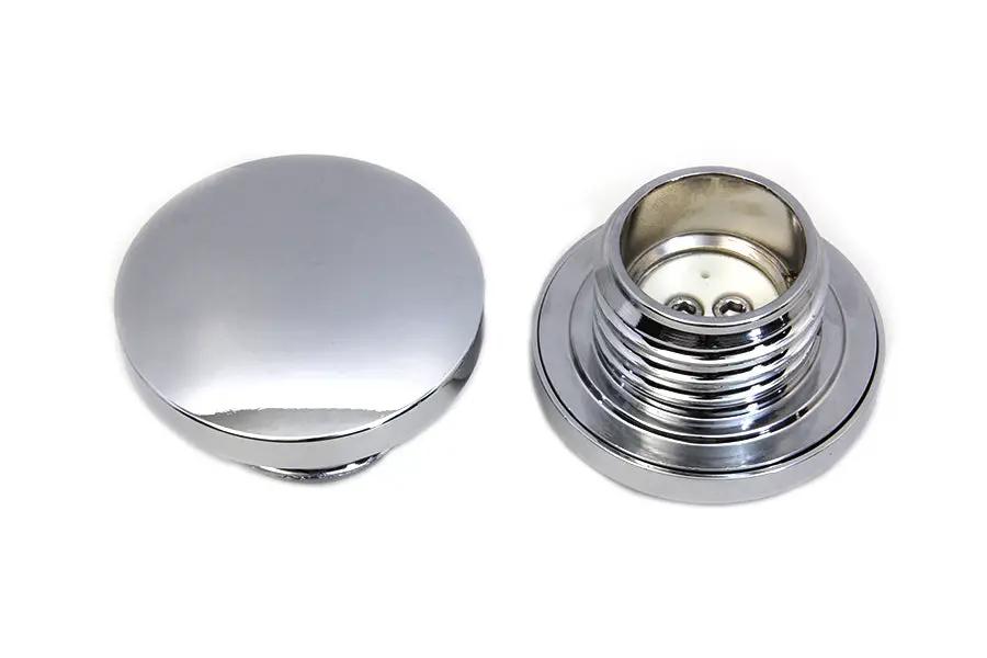 Wyatt Gatling Billet Smooth Style Gas Cap Set for Harley Davidson FXST by Wyatt Gatling