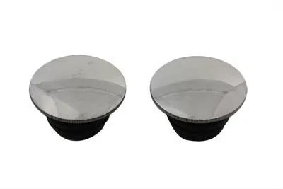 Wyatt Gatling Polished Low Profile Gas Cap Set for Harley Davidson FL and FXST Models by Wyatt Gatling