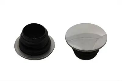 Wyatt Gatling Polished Low Profile Gas Cap Set for Harley Davidson FL and FXST Models by Wyatt Gatling