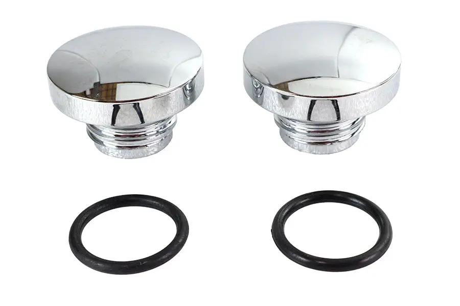 Wyatt Gatling Tall Style Billet Vented and Non-Vented Gas Cap Set for Harley Davidson by Wyatt Gatling