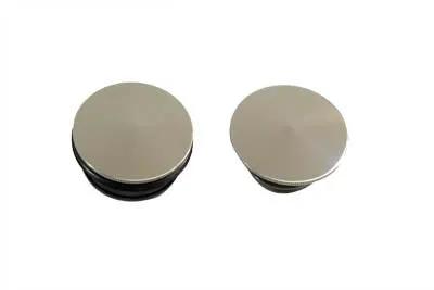 Wyatt Gatling Part 76211B Chrome Peaked Gas Cap Set for Harley Davidson FXST by Wyatt Gatling