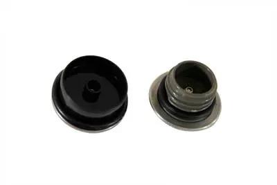 Wyatt Gatling Part 76211B Chrome Peaked Gas Cap Set for Harley Davidson FXST by Wyatt Gatling
