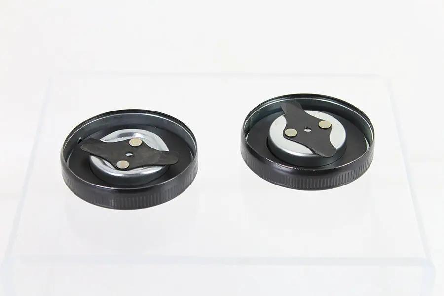 Wyatt Gatling Part 03-0013B Stock Style Gas Cap Set Vented and Non-Vented for Harley Davidson FL by Wyatt Gatling
