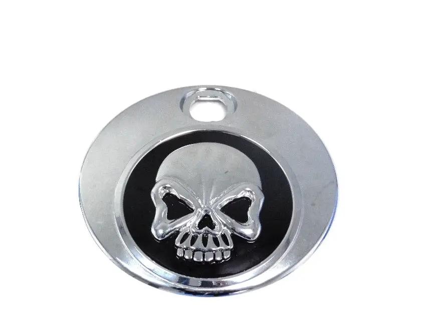 Wyatt Gatling Black Skull Fuel Tank Console Door Part 301063 for Harley Davidson FLT by Wyatt Gatling
