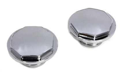 Wyatt Gatling Part 4704 Chrome Button Head Hexagon Vented and Non-Vented Gas Cap Set for Harley Davidson FXST and FLST Models by Wyatt Gatling