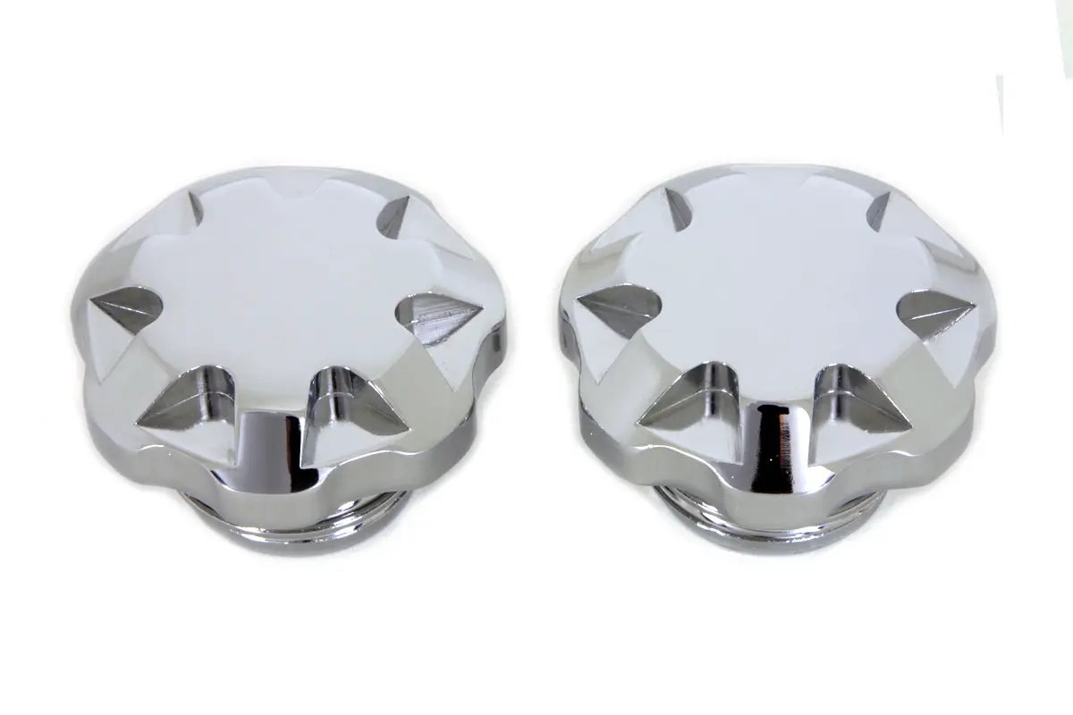 Wyatt Gatling Techno Style Vented and Non-Vented Gas Cap Set for Harley Davidson FXST and FLST Models by Wyatt Gatling