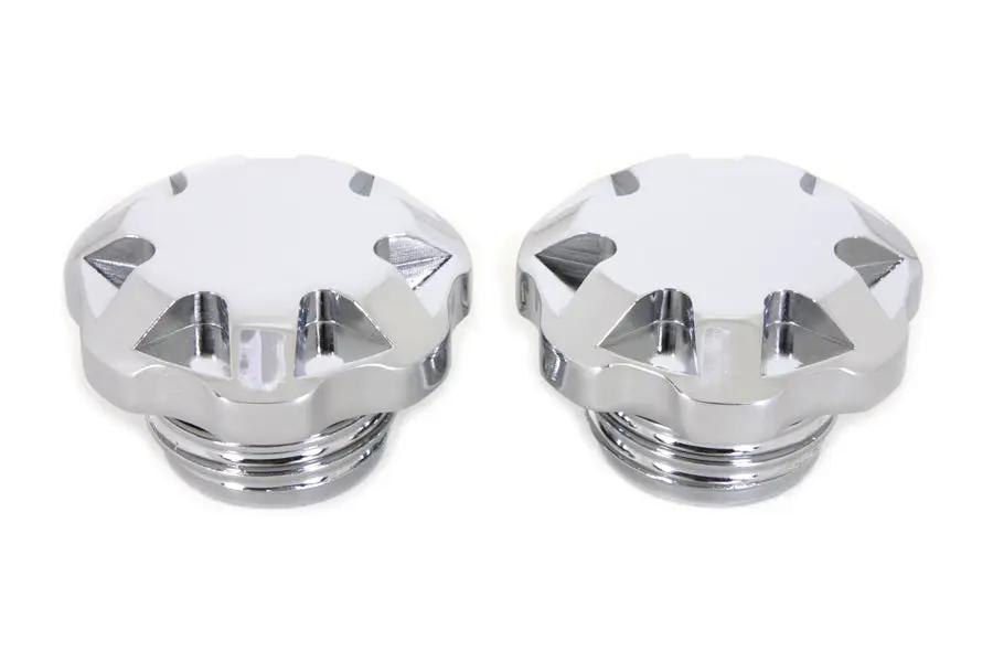 Wyatt Gatling Techno Style Vented and Non-Vented Gas Cap Set for Harley Davidson FXST and FLST Models by Wyatt Gatling