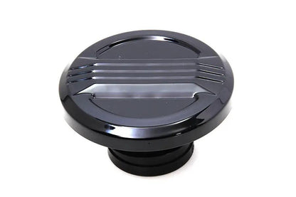 Wyatt Gatling Air Flow Vented Gas Cap - Black Finish for Harley Davidson FXST (1999-2008) by Wyatt Gatling