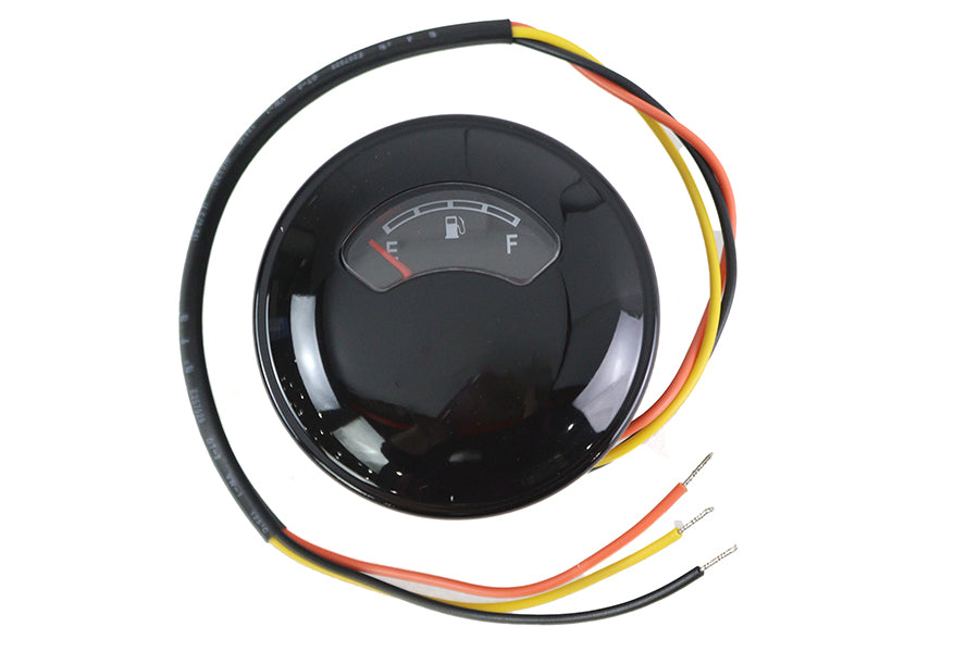 V-Twin 78367B Black Fuel Gauge for Harley-Davidson FLST and FXST