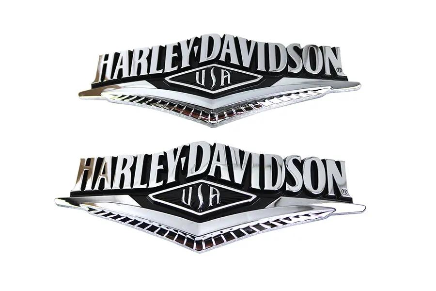 V-Twin Factory Style Tank Emblem Set - 7 inch x 2.5 inch, USA Made by V-Twin