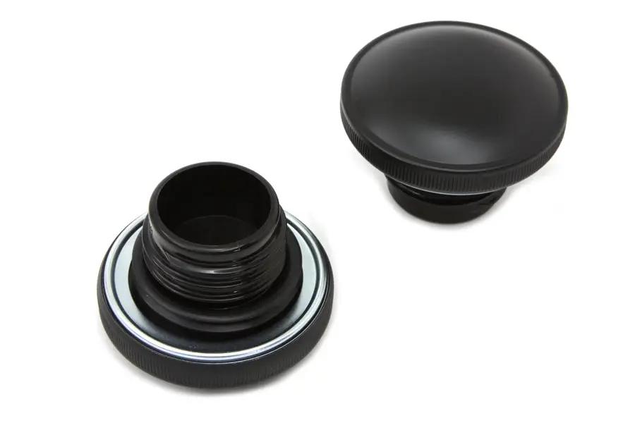 Wyatt Gatling 03-0301MB Ratcheting Style Gas Cap Set for Harley Davidson FXST (Vented & Non-Vented) by Wyatt Gatling