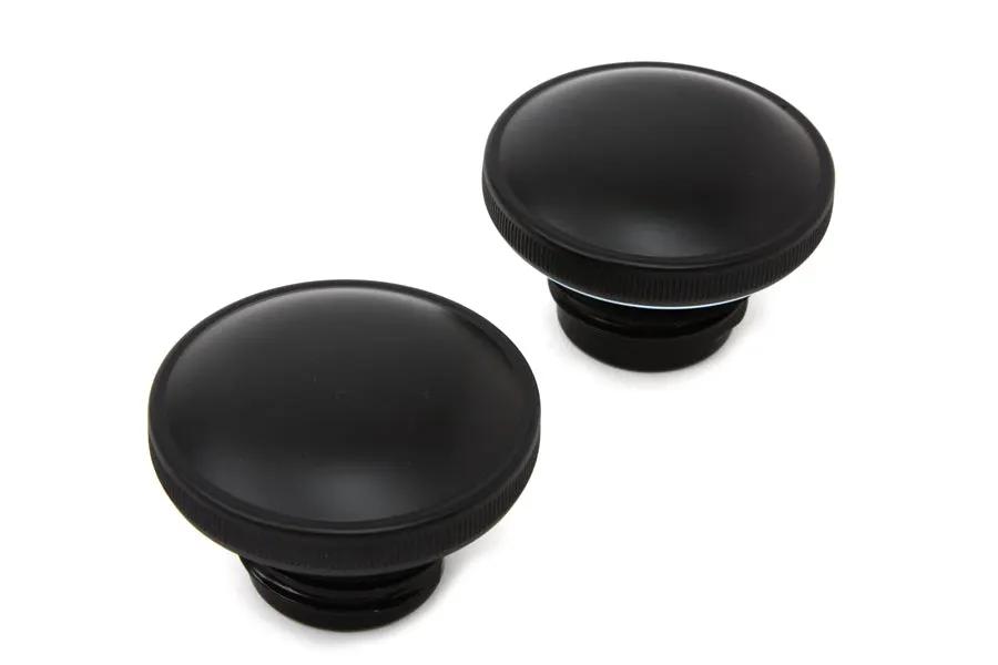 Wyatt Gatling 03-0301MB Ratcheting Style Gas Cap Set for Harley Davidson FXST (Vented & Non-Vented) by Wyatt Gatling