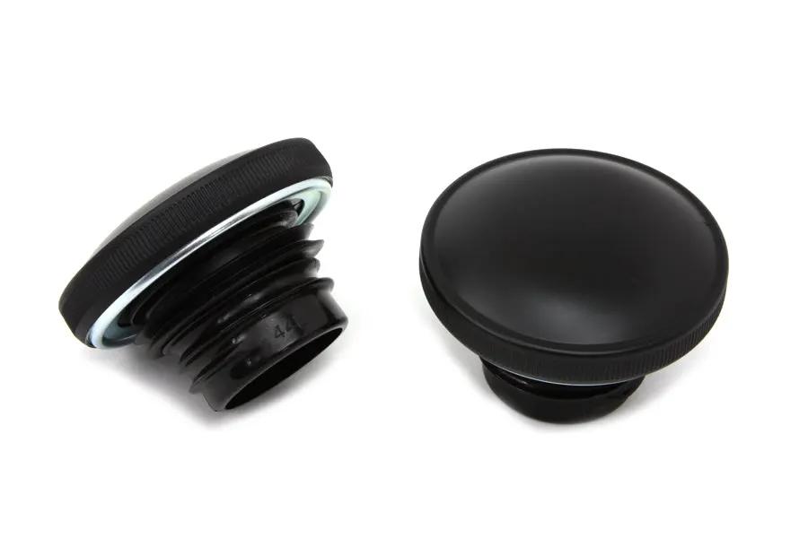 Wyatt Gatling 03-0301MB Ratcheting Style Gas Cap Set for Harley Davidson FXST (Vented & Non-Vented) by Wyatt Gatling
