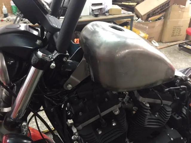 Wyatt Gatling 2.4 Gallon Gas Tank for Harley Davidson XL - Raised Front with Forward Cap by Wyatt Gatling