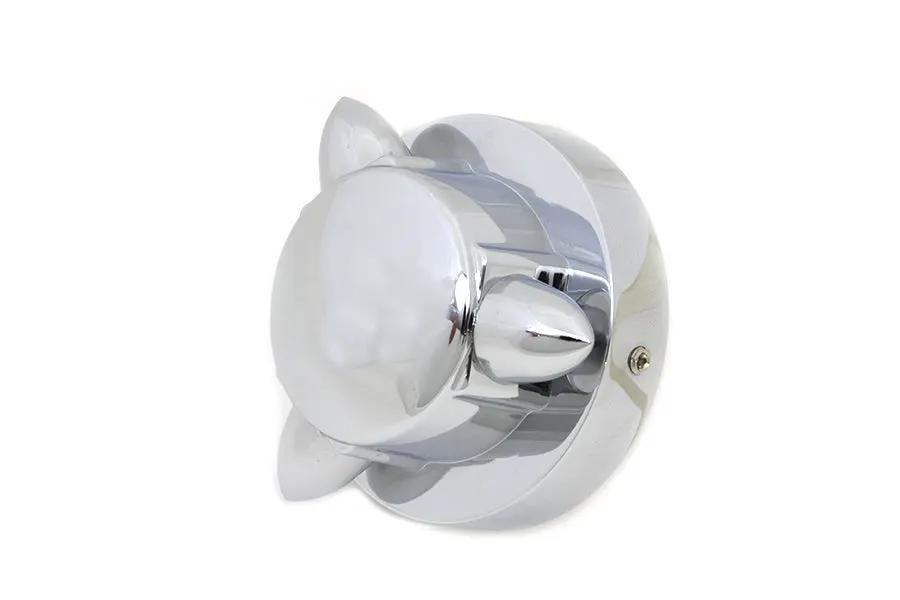Wyatt Gatling Krommet Style Chrome Gas Cap Cover for Harley Davidson XL (1983-1992) by Wyatt Gatling