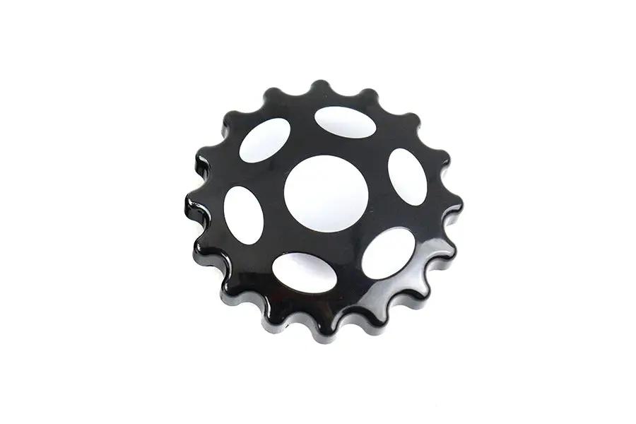 Wyatt Gatling Part 78084B Vented Black Sprocket Style Gas Cap for Harley Davidson XL Models by Wyatt Gatling