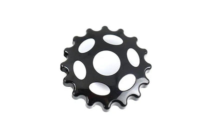 Wyatt Gatling Part 78084B Vented Black Sprocket Style Gas Cap for Harley Davidson XL Models by Wyatt Gatling