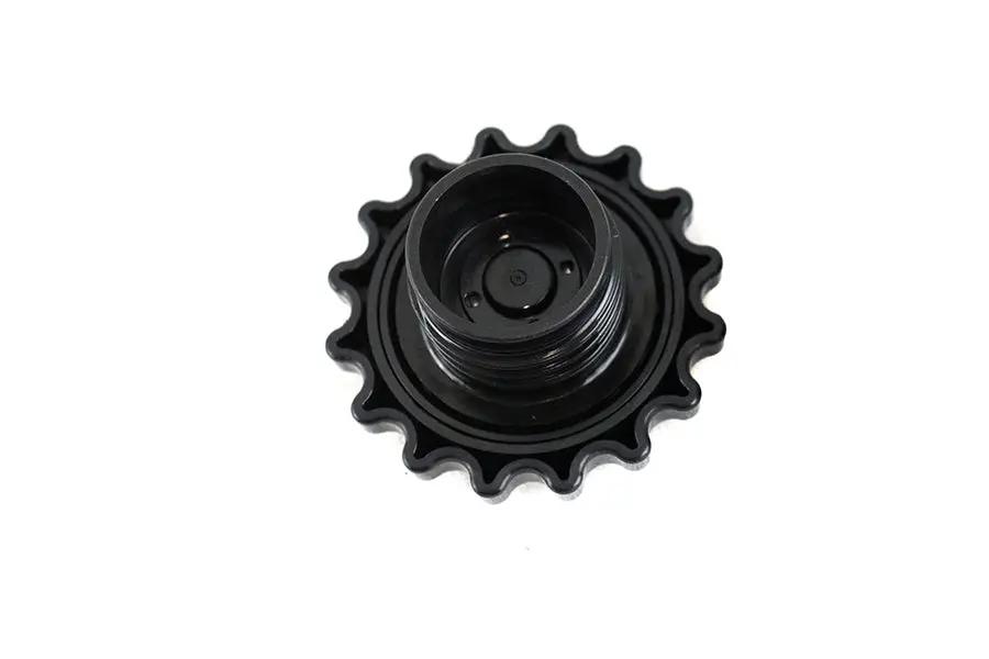 Wyatt Gatling Part 78084B Vented Black Sprocket Style Gas Cap for Harley Davidson XL Models by Wyatt Gatling