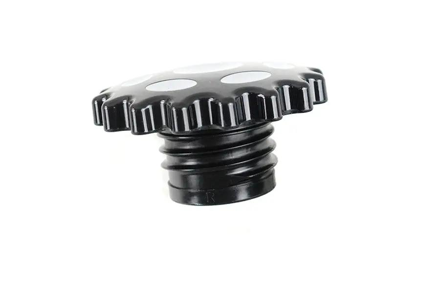 Wyatt Gatling Part 78084B Vented Black Sprocket Style Gas Cap for Harley Davidson XL Models by Wyatt Gatling