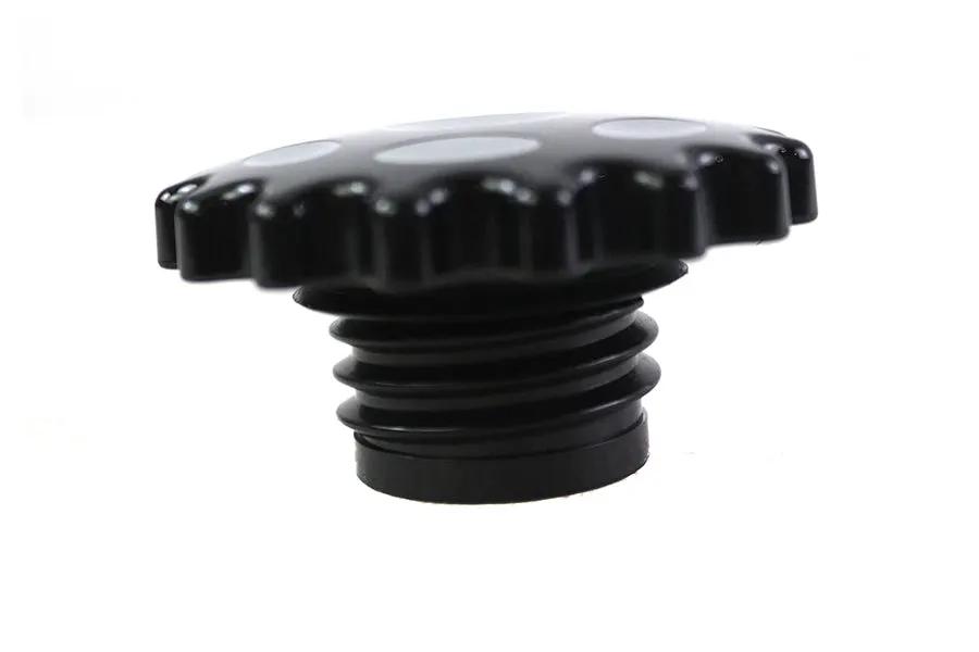 Wyatt Gatling Sprocket Gas Cap Vented Black for Harley Davidson FXS (Part #78085B) by Wyatt Gatling