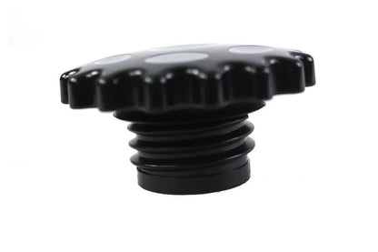 Wyatt Gatling Sprocket Gas Cap Vented Black for Harley Davidson FXS (Part #78085B) by Wyatt Gatling