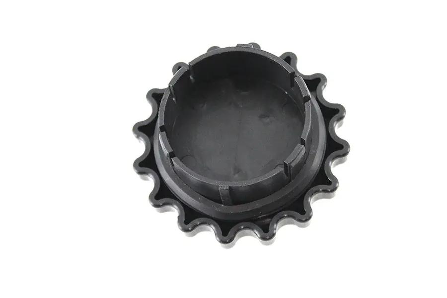 Wyatt Gatling Sprocket Gas Cap Non-Vented Black for Harley Davidson FLST (Part #78086B) by Wyatt Gatling