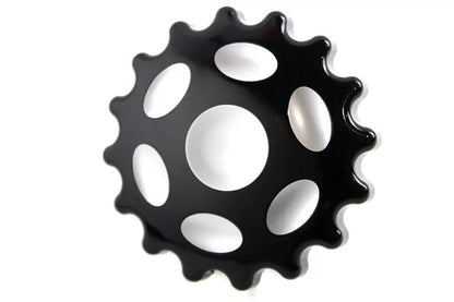 Wyatt Gatling Sprocket Gas Cap Non-Vented Black for Harley Davidson FLST (Part #78086B) by Wyatt Gatling