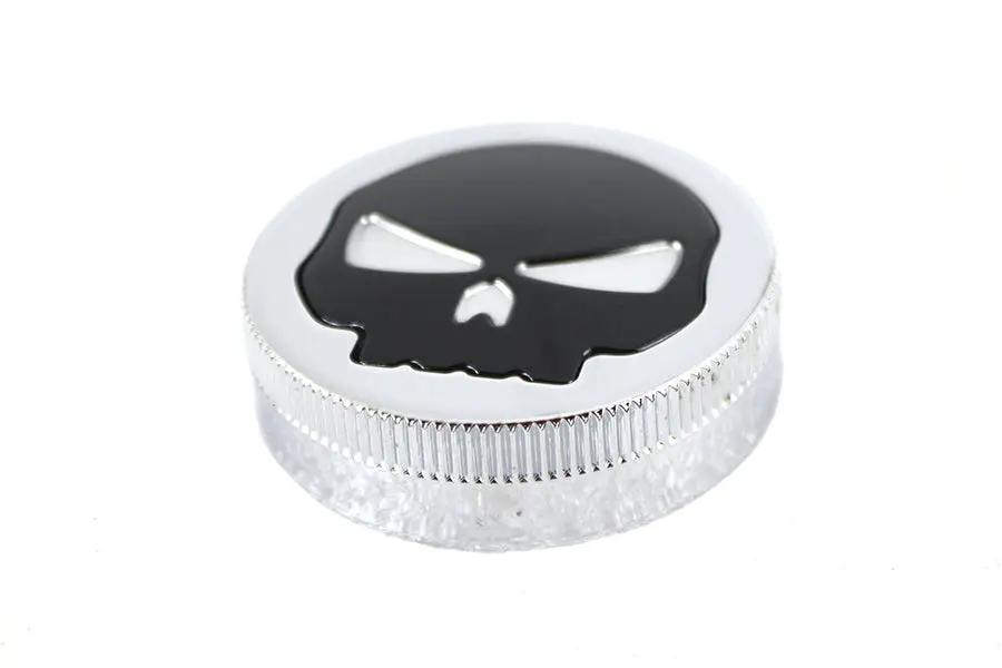 Wyatt Gatling Chrome Skull Style Vented Gas Cap for Harley Davidson XL Models by Wyatt Gatling