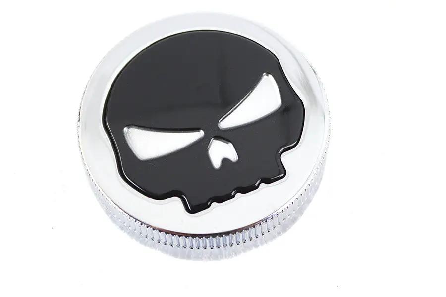 Wyatt Gatling Chrome Skull Style Vented Gas Cap for Harley Davidson XL Models by Wyatt Gatling