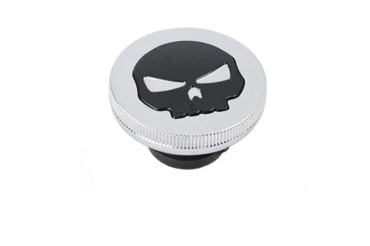 Wyatt Gatling Chrome Skull Style Vented Gas Cap for Harley Davidson FL Models Part #78575R by Wyatt Gatling