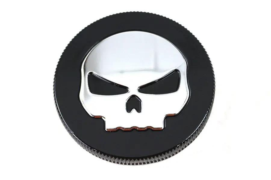 Wyatt Gatling Part 78575RB Black Skull Vented Gas Cap for Harley Davidson FL by Wyatt Gatling