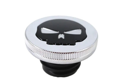 Wyatt Gatling Chrome Skull Gas Cap for Harley Davidson FL Models - Part 78576 by Wyatt Gatling