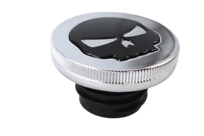 Wyatt Gatling Chrome Skull Gas Cap for Harley Davidson FL Models - Part 78576 by Wyatt Gatling