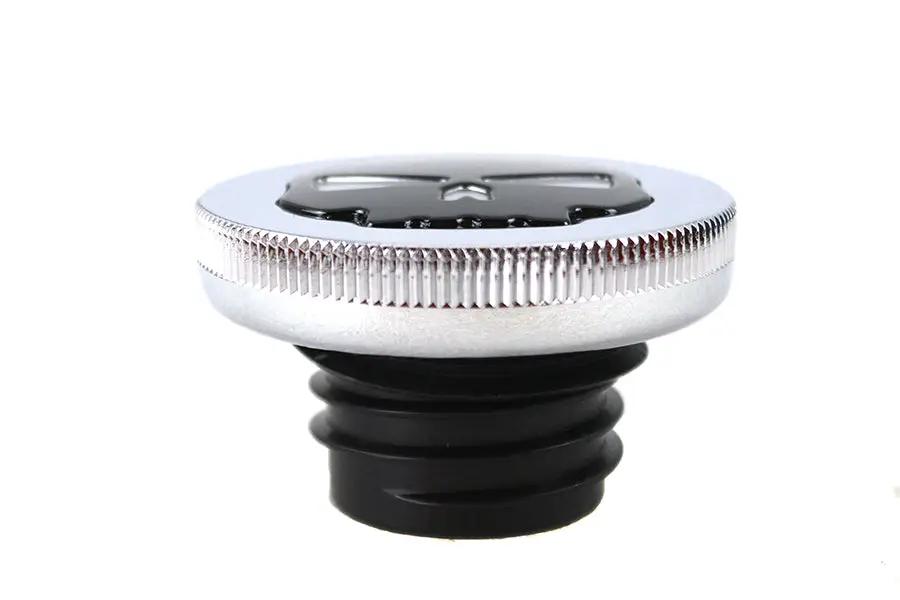 Wyatt Gatling Chrome Skull Gas Cap for Harley Davidson FL Models - Part 78576 by Wyatt Gatling