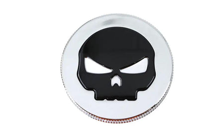 Wyatt Gatling Chrome Skull Gas Cap for Harley Davidson FL Models - Part 78576 by Wyatt Gatling