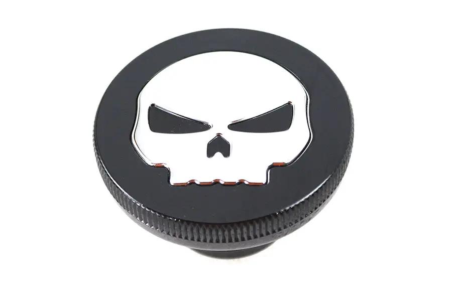 Wyatt Gatling Part 78576B Black Skull Gas Cap for Harley Davidson FXST by Wyatt Gatling