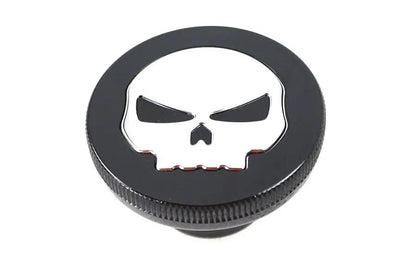 Wyatt Gatling Part 78576B Black Skull Gas Cap for Harley Davidson FXST by Wyatt Gatling