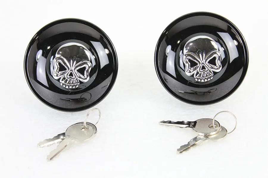 Wyatt Gatling Part 78401B Keyed Gas Cap Set for Harley Davidson FXST Models by Wyatt Gatling