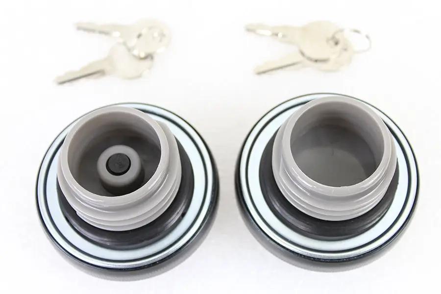 Wyatt Gatling Part 78401B Keyed Gas Cap Set for Harley Davidson FXST Models by Wyatt Gatling