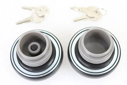 Wyatt Gatling Part 78401B Keyed Gas Cap Set for Harley Davidson FXST Models by Wyatt Gatling