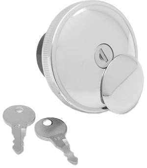 Wyatt Gatling Vented Locking Gas Cap Chrome, Part Number 03-0320A-A