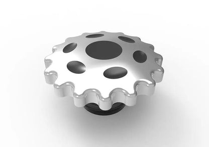 Wyatt Gatling Sprocket Gas Cap Vented Chrome for Harley Davidson XL by Wyatt Gatling