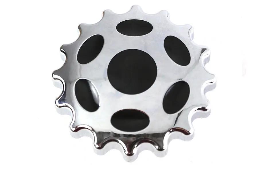 Wyatt Gatling Part 78085 Vented Chrome Sprocket Gas Cap for Harley Davidson FXS by Wyatt Gatling