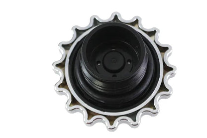 Wyatt Gatling Part 78085 Vented Chrome Sprocket Gas Cap for Harley Davidson FXS by Wyatt Gatling