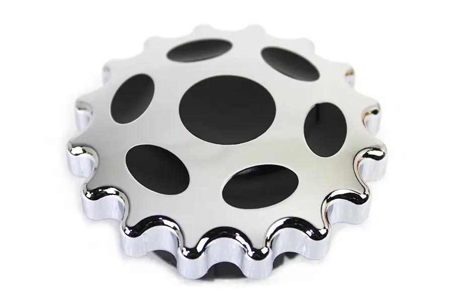 Wyatt Gatling Sprocket Gas Cap Non-Vented Chrome for Harley Davidson FLST (Part #78086) by Wyatt Gatling