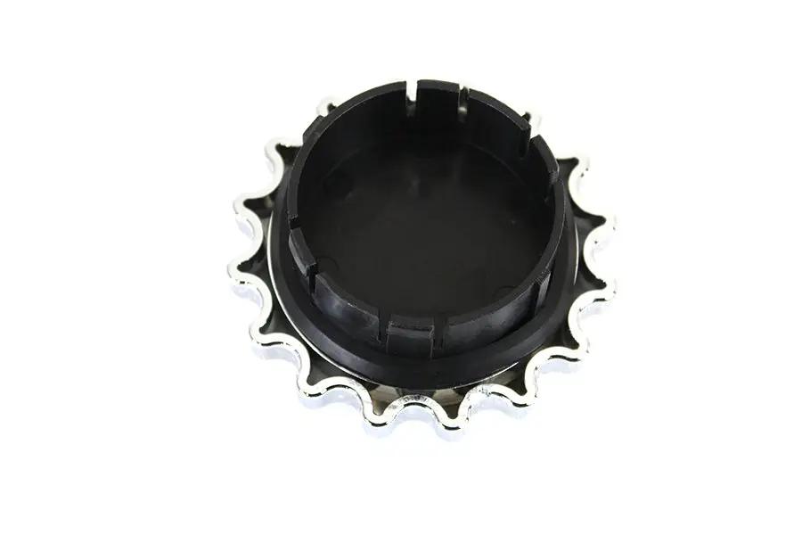 Wyatt Gatling Sprocket Gas Cap Non-Vented Chrome for Harley Davidson FLST (Part #78086) by Wyatt Gatling