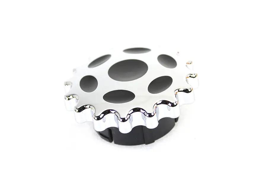 Wyatt Gatling Sprocket Gas Cap Non-Vented Chrome for Harley Davidson FLST (Part #78086) by Wyatt Gatling
