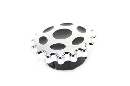 Wyatt Gatling Sprocket Gas Cap Non-Vented Chrome for Harley Davidson FLST (Part #78086) by Wyatt Gatling