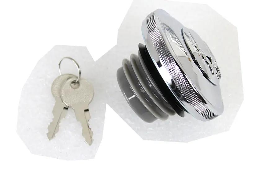 Wyatt Gatling Part 78399 Keyed Gas Cap Vented Chrome for Harley Davidson FX (1996-2005) by Wyatt Gatling