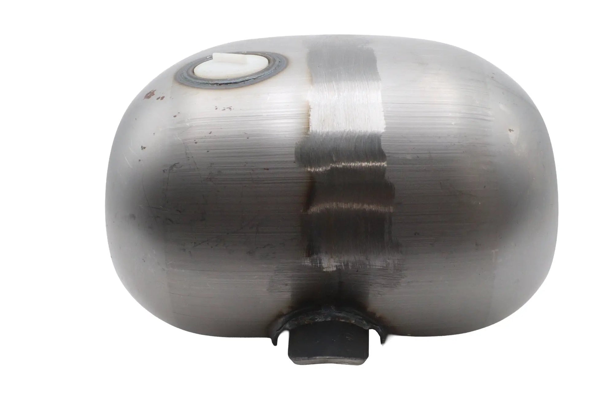 V-Twin Laredo 3.1 Gallon Ribbed Dished Gas Tank Raw by V-Twin